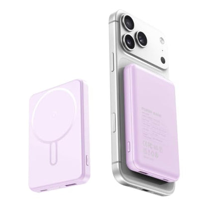 for Magsafe Portable Charger 10000mAh Magnetic Power Bank Battery Pack - color: Purple