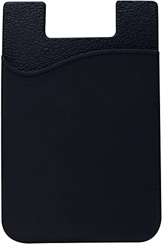 Cell Phone Card Holder for Back of Phone Case. Silicone Stick On Pocket Wallet for iPhone, Android & Other Flat Surfaces, Great for Credit Cards, Business Card, Cash & ID Cards (Grey White Black) - color: Grey, White, Black