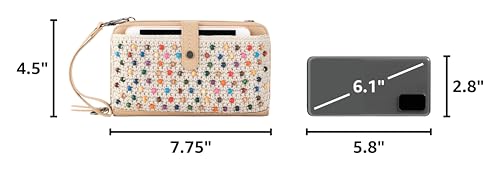 The Sak Iris Smartphone Crossbody Purse - Small Women's Cellphone Bag & Wallet For Everyday- Convertible Wristlet With Zipper | Fits Most Smartphones, Card Slots & Zip Pocket, Detachable Wristlet & Crossbody Straps, Hands-Free for Travel & Errands - color