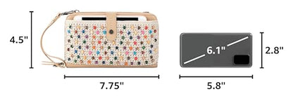 The Sak Iris Smartphone Crossbody Purse - Small Women's Cellphone Bag & Wallet For Everyday- Convertible Wristlet With Zipper | Fits Most Smartphones, Card Slots & Zip Pocket, Detachable Wristlet & Crossbody Straps, Hands-Free for Travel & Errands - color