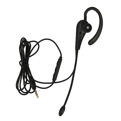 Fydun Single Ear Headset with Microphone, Lightweight Monaural Earpiece, Wired Noise Cancelling Headset Call Center, Suitable PCs, Laptops, and Smartphones (3.5mm) - style: 3.5mm