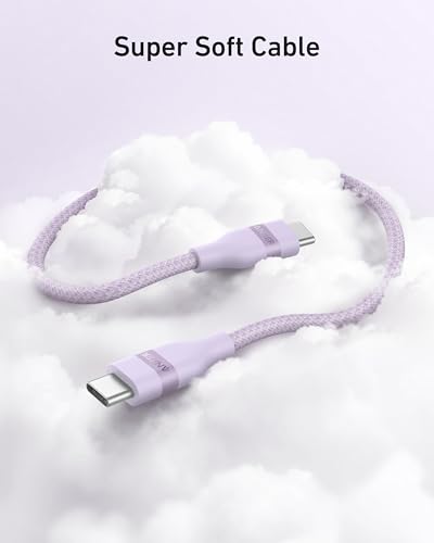Anker Nano USB C to USB C Cable, 240W Fast Charging Cable (Purple, 3ft) - color: Purple, size: 3ft
