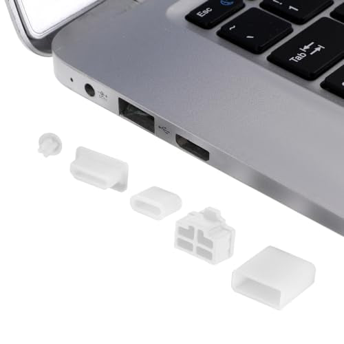 50 PCS 7 Types USB Cover Silicone USB Port Cover Dust Plug