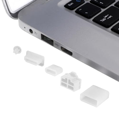 50 PCS 7 Types USB Cover Silicone USB Port Cover Dust Plug