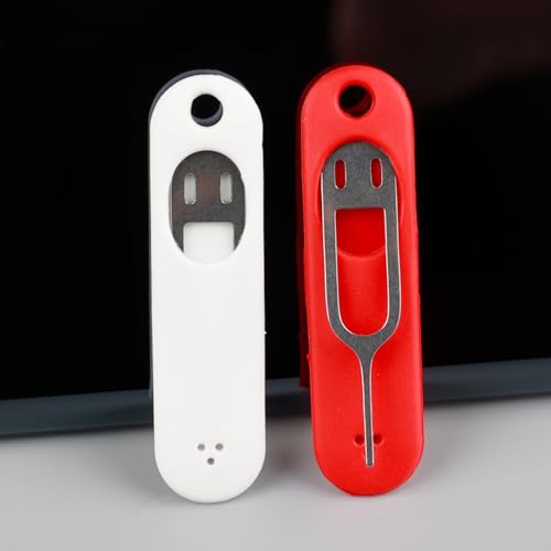 Card Tray Eject Pin Removal Tools Needle Opener-SIM Tray Ejector Case- Protector with Detachable Keychain