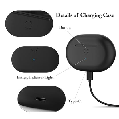 Replacement Charging Case Compatible with Studio Buds & Studio Buds+: Charger Case with Bluetooth Pairing Button, 660mAh Battery, Not Included Earbuds - color: Beats Studio Buds Black