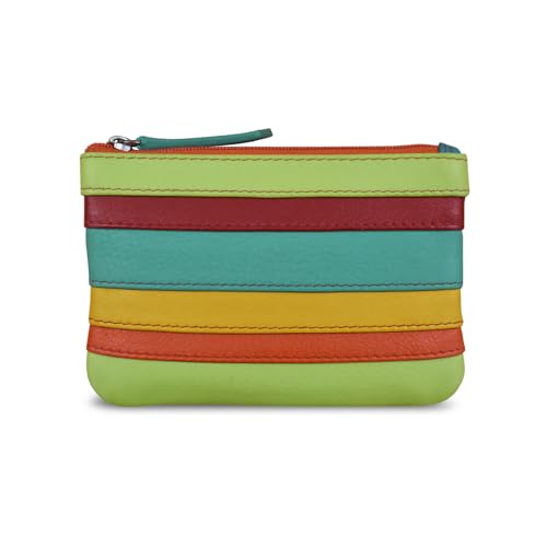 ili New York Leather Mini Compact Coin Purse - Citrus - color: Citrus