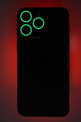 iPhone 15 Pro Max Camera Lens Protector, [Glow-in-the-Dark] Aluminum, 9H Tempered Glass Camera Cover Lens Protector, Individual Rings Set for iPhone 15 Pro/15 Pro Max 6.7 inch (Green) - color: Green