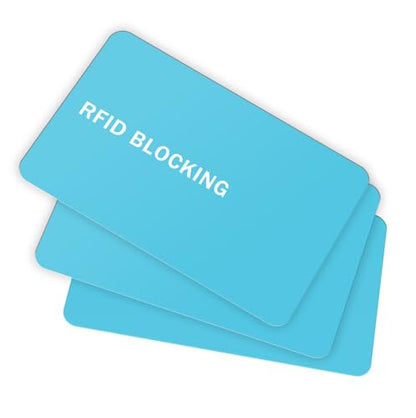 RFID Blocking Card - 3 Pack, Contactless NFC Credit Card ID Protection Safe Bank Card Passport Entire Wallet Purse Shield Protector Blocker Guard (Pack of 3, Teal) - color: Teal/3 cards