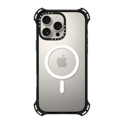 CASETiFY for iPhone 16 Pro Max Case - Bounce Compatible with MagSafe | Shockproof | 21.3 ft. 6X Military Grade Drop Protection | Black - color: Clear Black, size: Iphone 16 Pro Max (6.9")