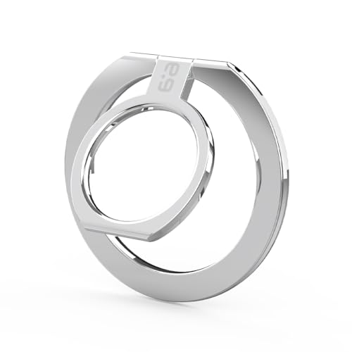 PureGear Magnetic Phone Ring Grip, for MagSafe Kickstand Holder - color: Chrome Silver