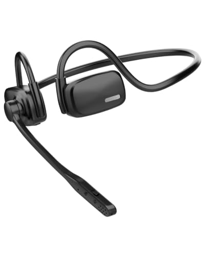 Wireless Headset with ENC Noise Cancelling Mic, Bluetooth V5.4 Headphones - color: Black