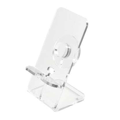 russell+hazel Fine Line Acrylic Phone Dock, 3" x 3.6" x 6" – Clear Acrylic Charging Stand with Cord Management