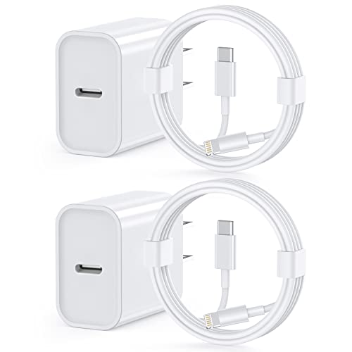 iPhone 14 13 12 11 Fast Charger [Apple MFi Certified] 2Pack PD USBC Charger - color: White 2Pack 3FT