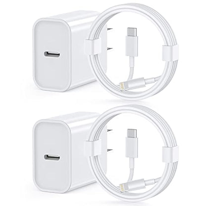 iPhone 14 13 12 11 Fast Charger [Apple MFi Certified] 2Pack PD USBC Charger - color: White 2Pack 3FT