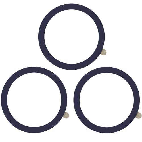 TENOC Universal Metal Ring Sticker, 3Pcs, Navy Blue | Compatible with iPhone/Samsung/Android Cellphones, Magnetic Phone Charger/Mount/Holder Conversion - color: Navy Blue