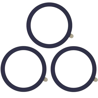 TENOC Universal Metal Ring Sticker, 3Pcs, Navy Blue | Compatible with iPhone/Samsung/Android Cellphones, Magnetic Phone Charger/Mount/Holder Conversion - color: Navy Blue