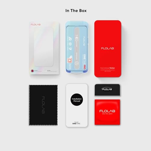 FLOLAB NanoArmour ONETIME PRO for iPhone 17 Pro Max Screen Protector, Anti-Reflective, PolarSpectra Anti-Rainbow, 3D Tempered Glass, Edge Reinforced, Easy Install, Smooth - size: 17 Pro Max