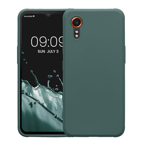 kwmobile Case Compatible with Samsung Galaxy Xcover7 Case - Soft Slim Protective TPU Silicone Cover - Blue Green - color: blue green