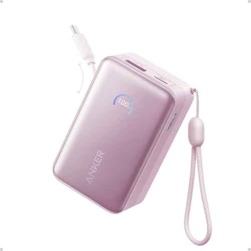 Anker Nano Power Bank, 45W 10,000mAh Portable Charger, iPhone Battery Pack (Pink) - color: Pink