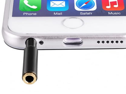 3.5mm Headphone Jack Extender, 4-Pole Audio Adapter 2-Pack | Slim / Black Color / 3.5mm Male to 3.5mm Female
