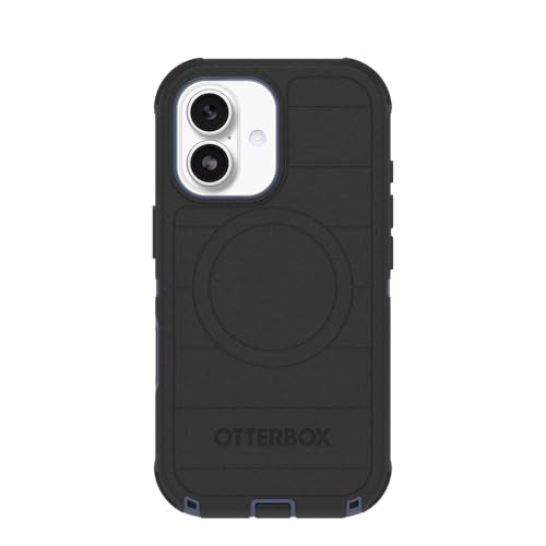 OtterBox iPhone 17 (Only) - Defender Series Case - Black Shadow (Black & Blue) - Snaps on MagSafe - Tough - Rugged & Durable - color: Black Shadow (Black & Blue), style: iPhone 17