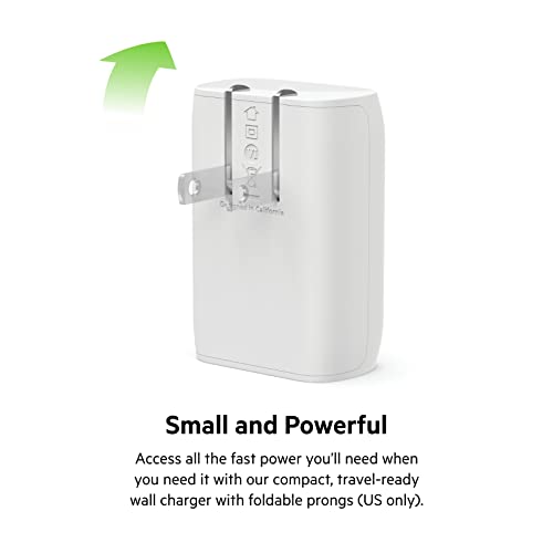 Belkin 30W Compact USB C Charger Block, USB C to C Cable Included - style: 30W + C-C Cable