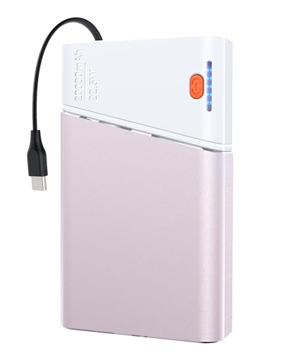 Portable Charger 20000mAh, 22.5W PD 3.0+QC 4.0 Super Fast Charging Power Bank, Cooler Aerospace Metal Case for iPhone 17 16 15 14, 13 Android iPad Samsung Google Tablet & More, Travel Essential (Pink) - color: Pink
