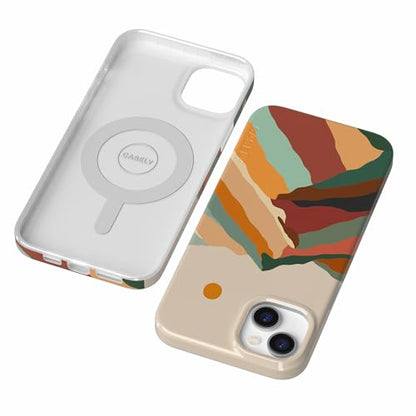 Casely iPhone 14 Plus Case | Magic Mountain | Colorblock | Compatible with MagSafe | Classic Ultra Slim Design - color: Magic Mountain | Colorblock