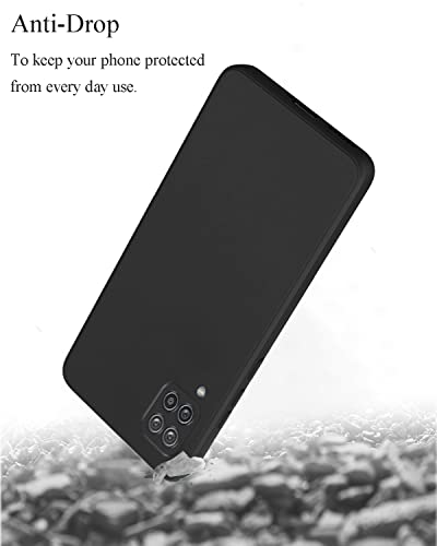 Soft Silicone Protective Case for Samsung A42 5G (Black) | Matte Soft Touch for Samsung Galaxy A42 5G Phone Case Silicone Slim Cute Anti-Fingerprint Elegant Cover Shockproof Aesthetic - color: Black