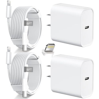 DiHines Phone 14 13 12 11 Fast Charger,6FT Long Phone Chargers Fast Charging Lightning Cable with 20W USB C Charge Block,White - color: White, size: 6ft