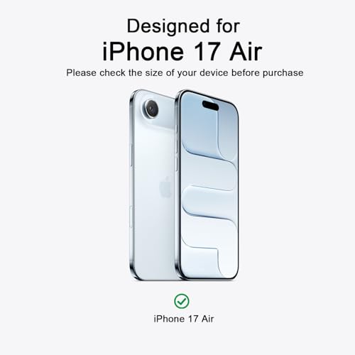 for iPhone 17 air Case Translucent Matte Phone Cover, [10 FT Military Grade Drop Protection] Slim Durable Shockproof Protective Bumper (Black, iPhone 17 air) - color: Black, size: iPhone 17 Air