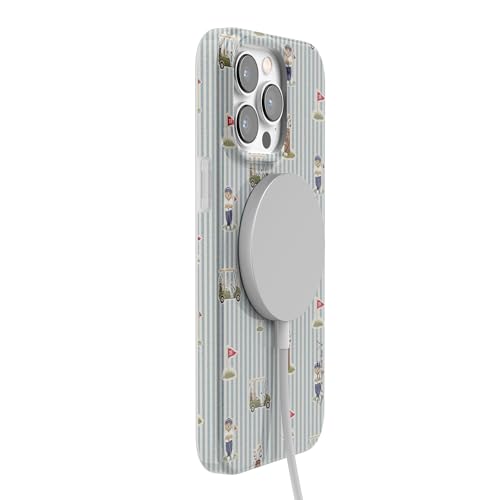 Casely iPhone 14 Pro Case | Clubhouse | The Caddie Print | Compatible with MagSafe | Classic Ultra Thin Design - color: Clubhouse | The Caddie Print, size: Iphone 14 Pro