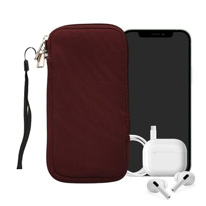kwmobile Universal Phone Pouch Size XXL - 7" - Neoprene Smartphone Pouch with Zip - Water-Repellent Mobile Phone Case - Sleeve in Berry - color: berry, size: XXL - 7"