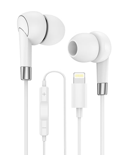 Lightning Earbuds for Apple, Wired Headphones with Microphone for iPhone