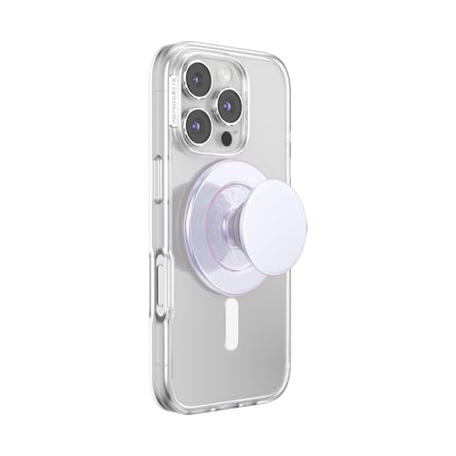 PopSockets Phone Grip for MagSafe, Magnetic Holder- Iridescent White - color: Iridescent White, style: MagSafe