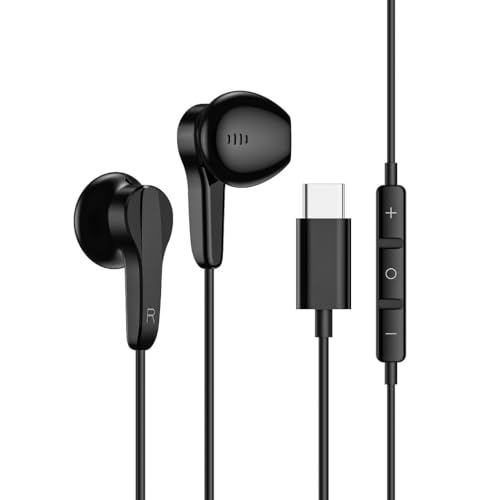USB C Headphones, Headphones with USB-C Plug, Wired Ear Buds with Built-in Remote to Phone Calls Volume and Control Music, Design for iPhone15 Series, iPad, Laptop and Many Other USB C Devices - color: iPhone 15 and iPad Pro