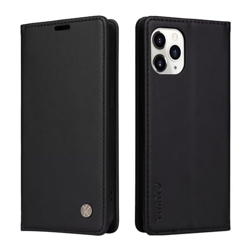 Caseurban Compatible with iPhone 11 Pro Wallet Case PU Leather Flip Folio Case with Card Holder Magnetic Closure Shockproof Protective Phone Cover Black - color: Black, size: iPhone 11 Pro