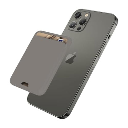 iLodn Magnetic Wallet Compatible with MagSafe for iPhone 17 16 15 14 13 12 Pro Max Air Plus Model, Mag 3 Safe Card Holder Stick on Accessories for Cell Phone & Case, Gray - color: Grey
