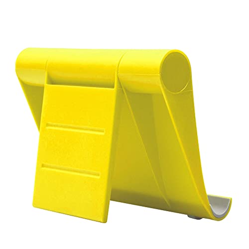 Adjustable Cell Phone Stand for Desk, Portable Phone Holder Compatible with Most iPhone, Samsung and Other Smartphones - Yellow - color: Yellow