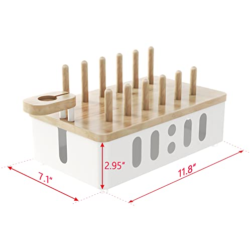 Charging Station for Multiple Devices Apple,New Upgrade Wood Charging Station for Phone Tablet Smart Watch Holder Desk Organizers，Dock Device Organizer White