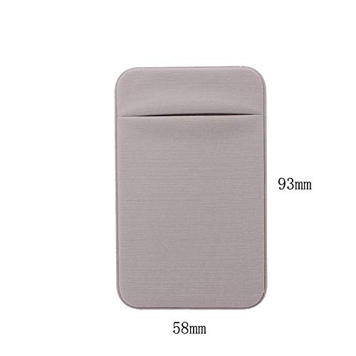 Slim Credit Card Holder for Back of Cell Phone, Stretchy Ultra Lycra 3M Self Adhesive Phone Pocket Stick On Wallet for ID Credit Card Pocket for iPhone Android Galaxy (Gray+White+Black) - color: Gray+White+Black