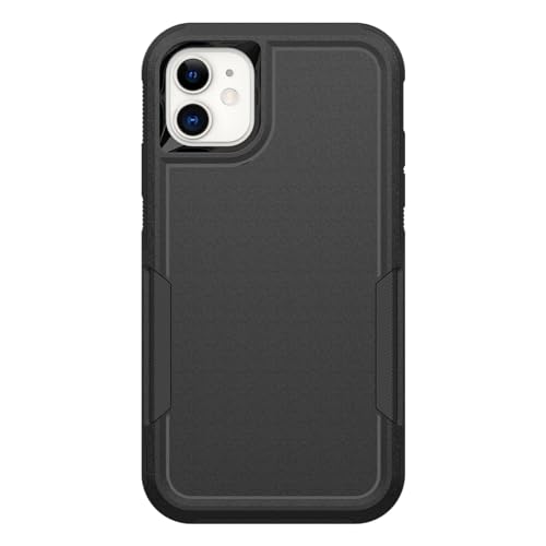 MDCN for iPhone 11 Case: Dual Layer Protective Heavy Duty Cell Phone Case Shockproof Rugged Bumper Tough with Screen Protector - 16ft Military Grade Drop Tested for Appple iPhone 11 (6.1 inch), Black - color: Black (PC) + Black (TPU)