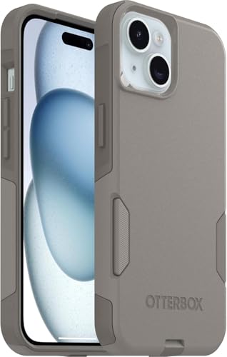 OtterBox iPhone 17e, 16e, 15, 14, 13 Commuter Series Case - Cottonwood | 3X Military Drop Protection - Slim - Dual-Layer Shockproof Design - Pocket-Friendly - Raised Edges - Port Covers - color: Cottonwood Grey