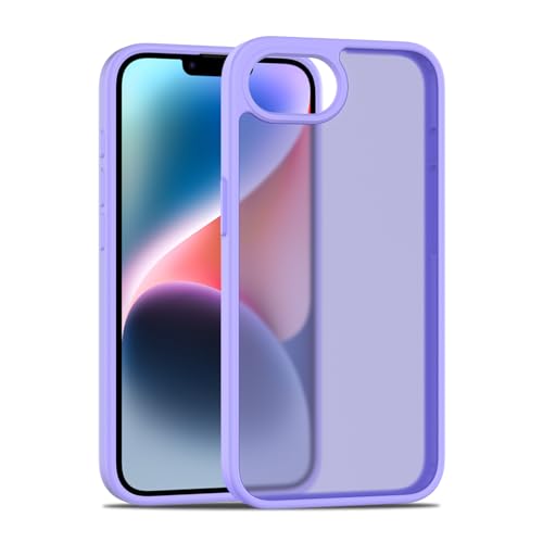 TENOC Phone Case Compatible with iPhone SE (2nd 2020 and 3rd 2022 Generation) & iPhone 7 & iPhone 8, Light Purple Case Translucent Protective Bumper Matte Hard Back Cover for 4.7 Inch - color: Light Purple, size: iPhone 7/8/SE