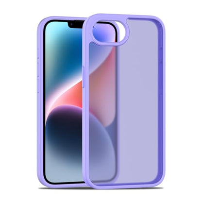 TENOC Phone Case Compatible with iPhone SE (2nd 2020 and 3rd 2022 Generation) & iPhone 7 & iPhone 8, Light Purple Case Translucent Protective Bumper Matte Hard Back Cover for 4.7 Inch - color: Light Purple, size: iPhone 7/8/SE