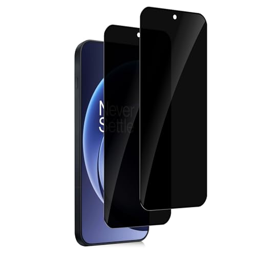2 Pack Privacy Screen Protector for OnePlus 15, Tempered Glass Film full Coverage Anti Scratch, Anti-Spy, 9H Hardness, Bubble Free for OnePlus 15 Privacy Screen Protector - size: OnePlus 15