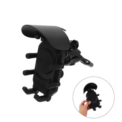 TEHAUX Motorcycle Phone Holder with Anti-Vibration Shock Absorbing, Detachable Handlebar Mount for Bike and Motorbike Navigation, Compatible with Smartphones for Outdoor Riding and Use