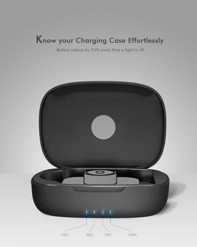 Doohoeek Charging Case Compatible with Ringconn Gen 2 Air (Official Charger NOT Include), Wireless Power Station Fits Official Chargers & Fit All-Sized Rings 1000mAh (NOT a Charger) (Black) - color: Black