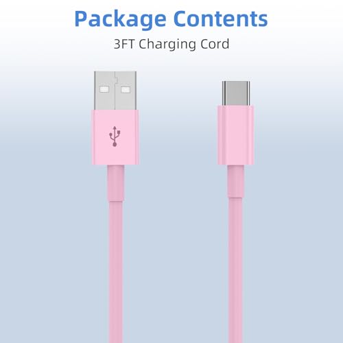 LDHTY CarPlay Charging Cable, USB A to USB C Cable, 2-Pack 3FT, Pink - color: Pink, size: 3ft+3ft